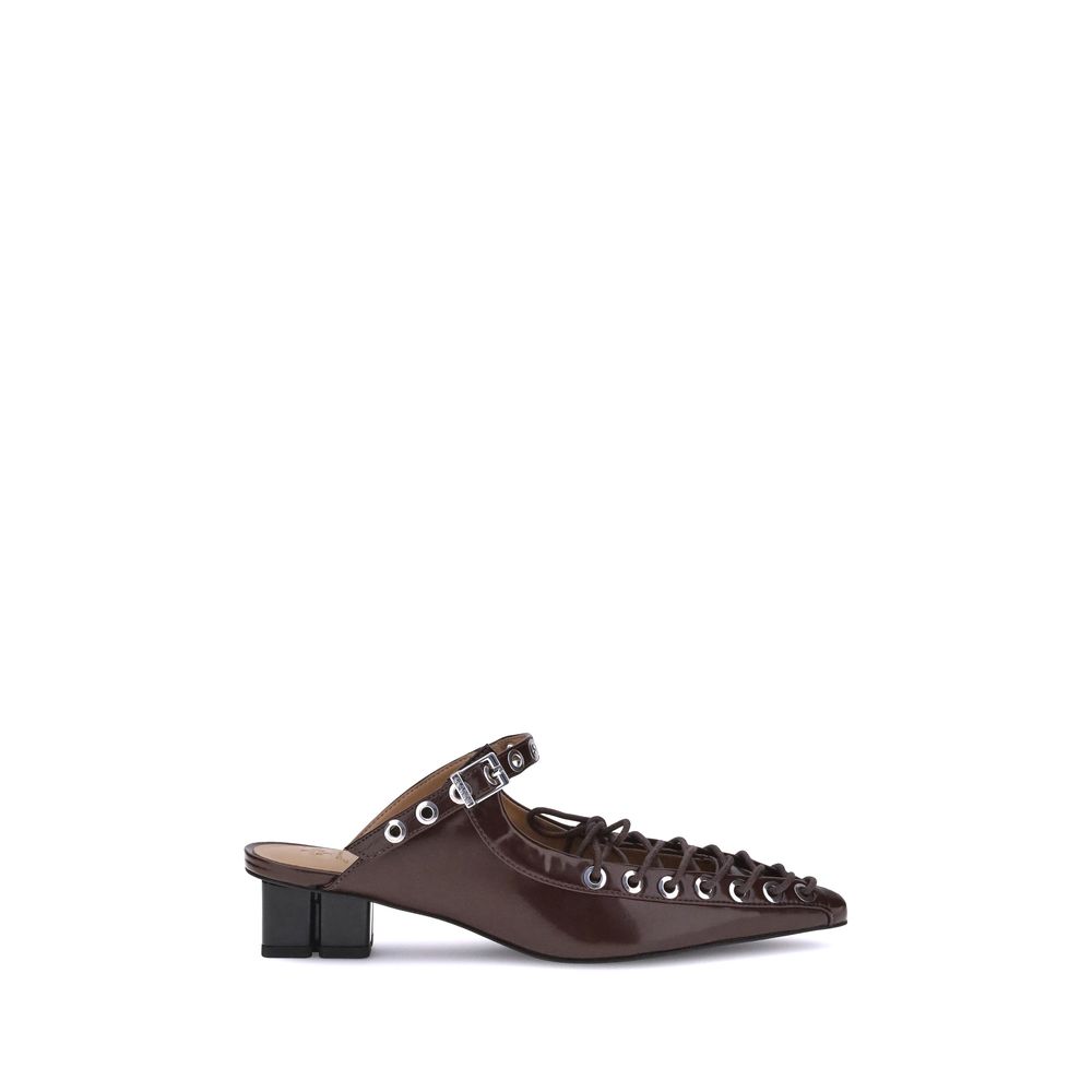 Ganni Oleatex Laced Mules