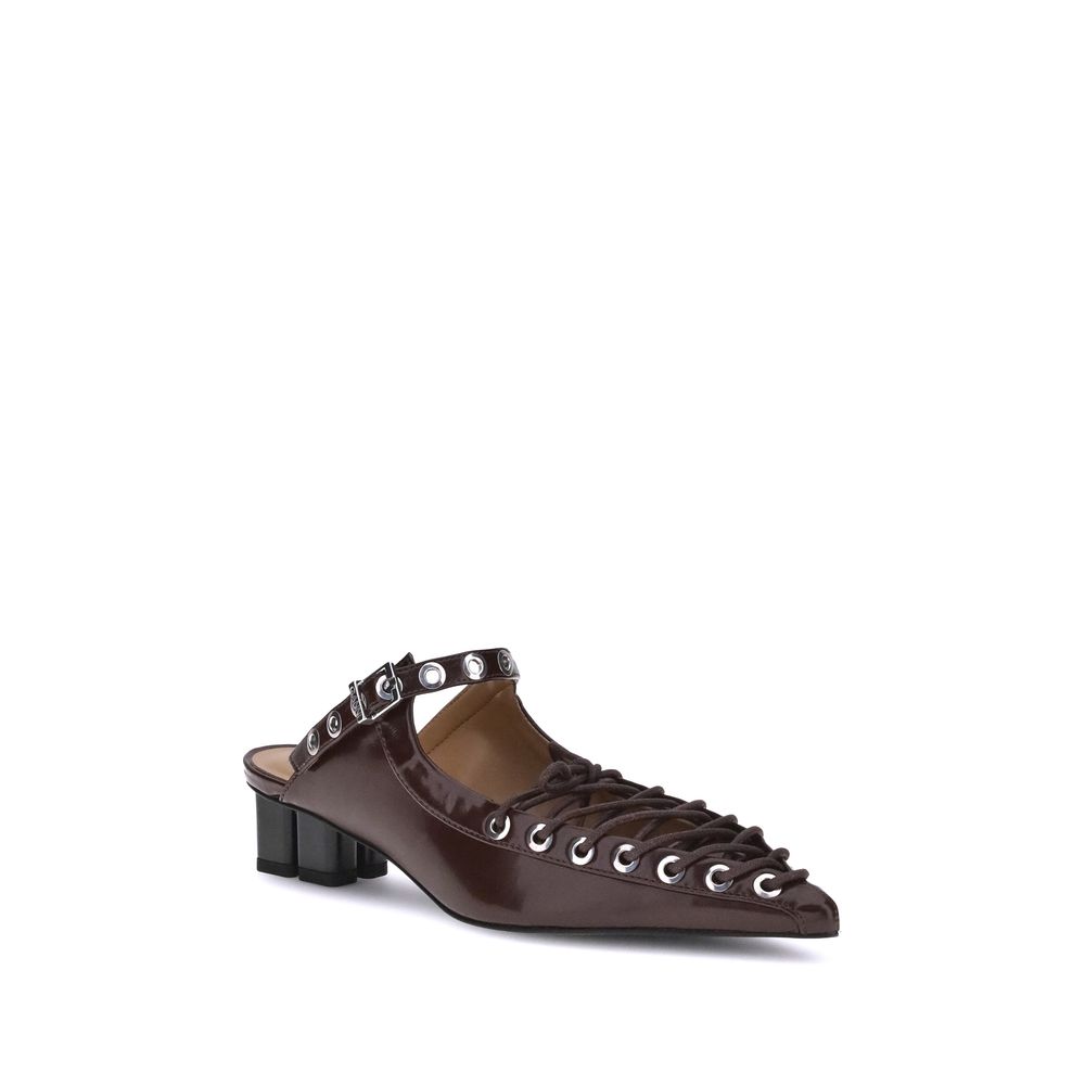 Ganni Oleatex Laced Mules