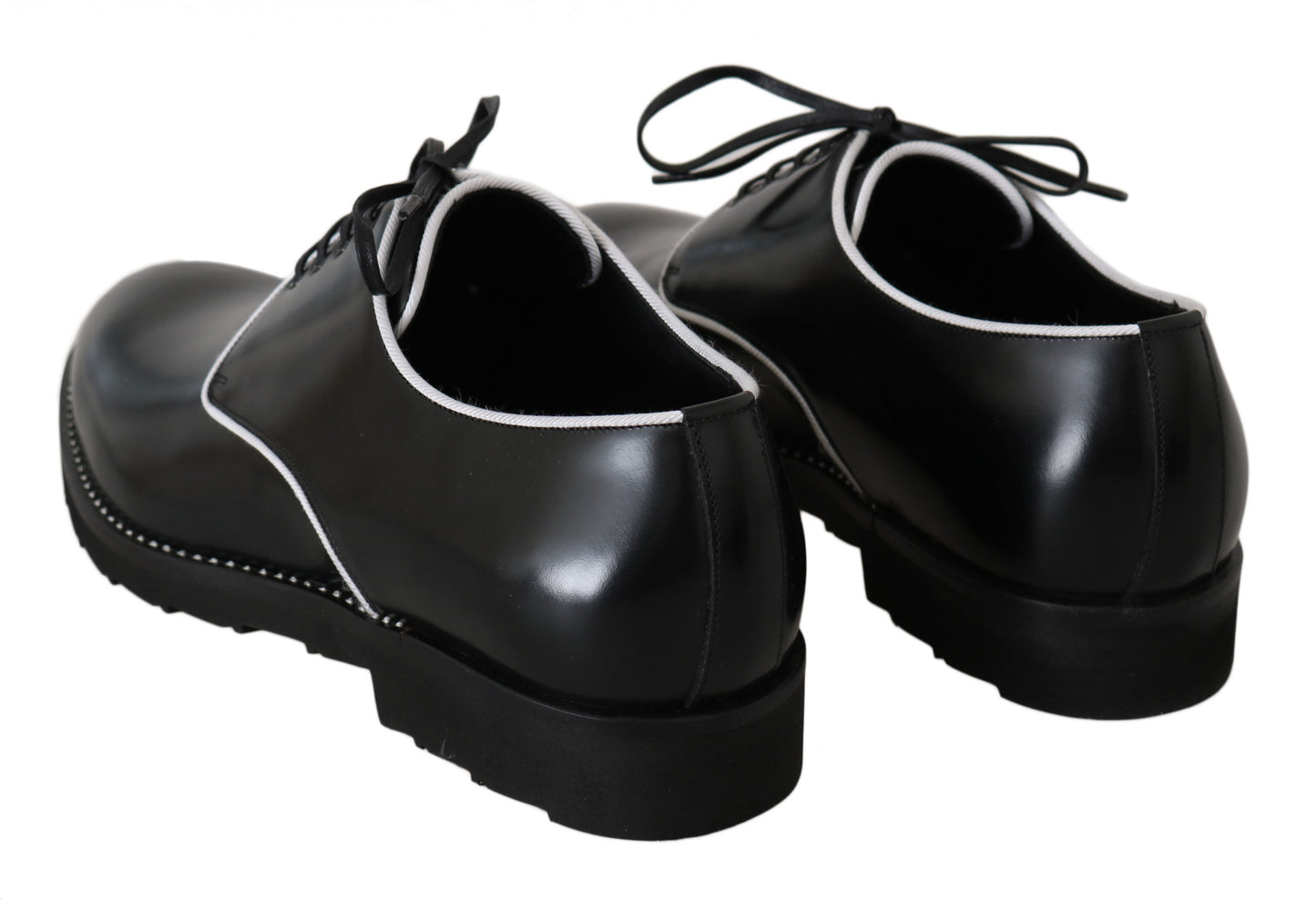 - Elegant Black Leather Derby Dress Shoes