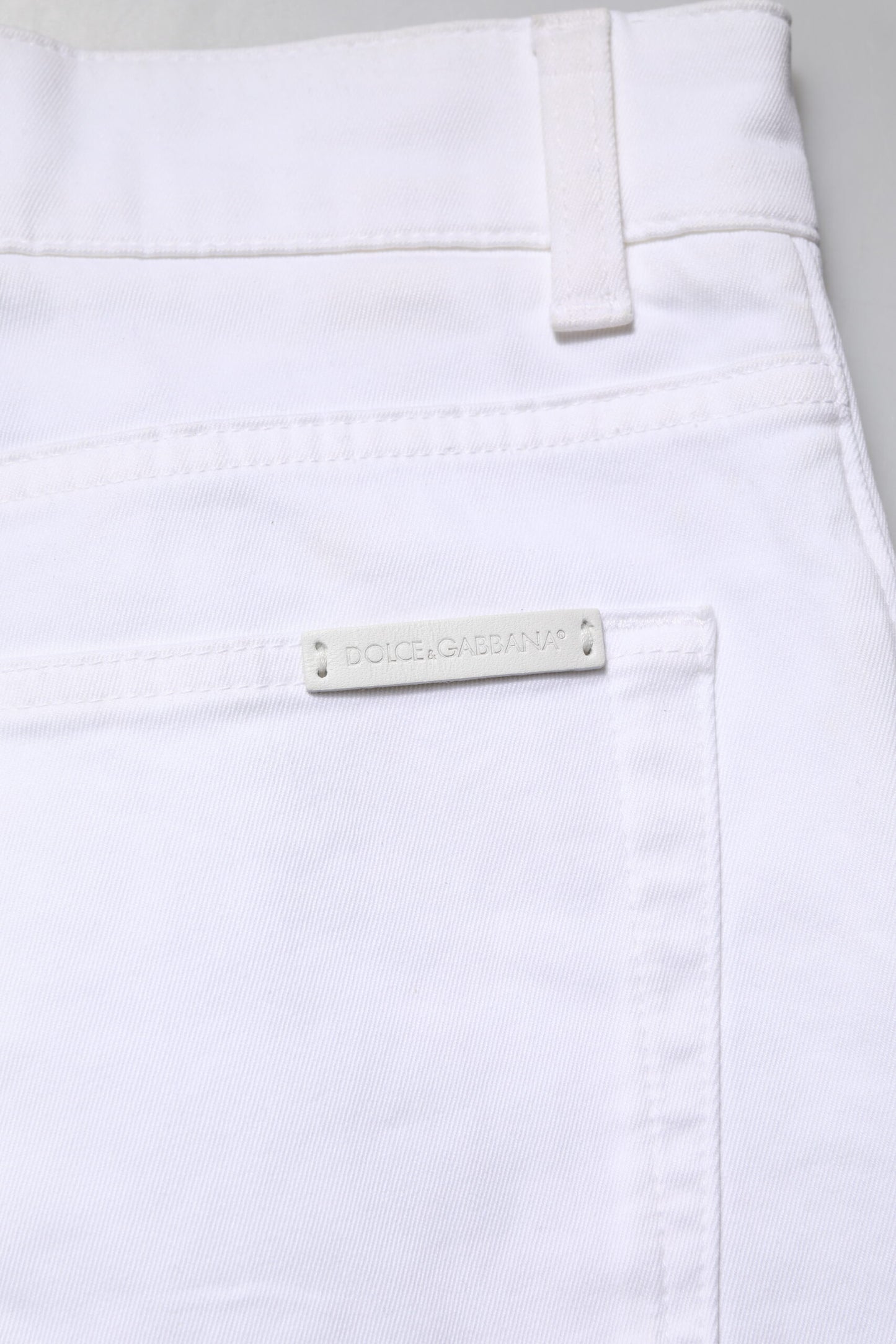 Dolce & Gabbana White Cotton Skinny Denim Jeans
