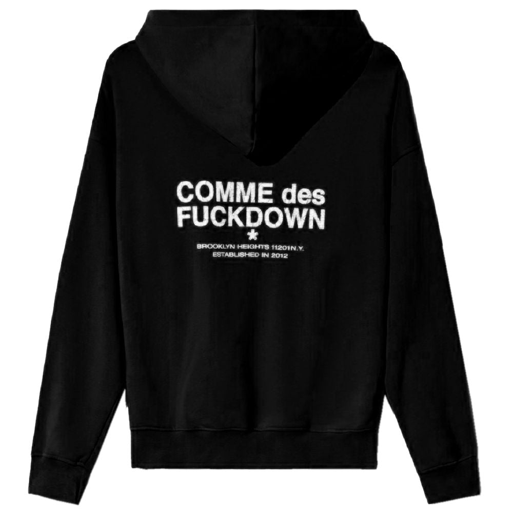 Comme Des Fuckdown Black Cotton Sweater - Urban Rebellion Redefined