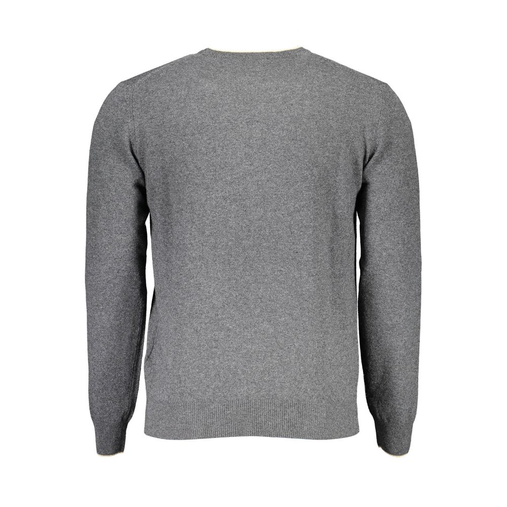 Harmont & Blaine Gray Wool Sweater - Classic Elegance