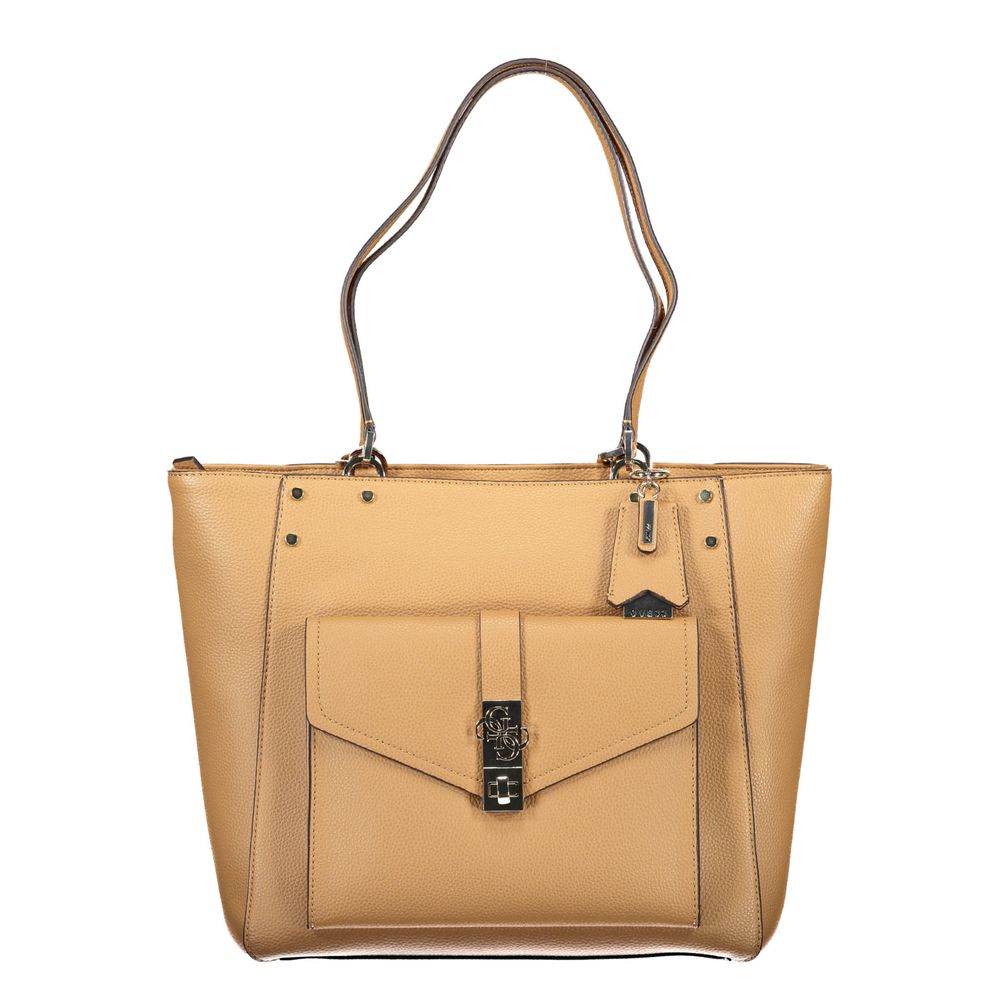 Guess Jeans Brown Meridian Handbag – Faux Leather, Stylish Design