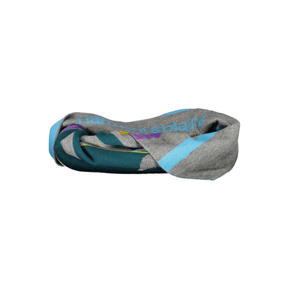 Harmont & Blaine Gray Wool Scarf with Contrasting Details