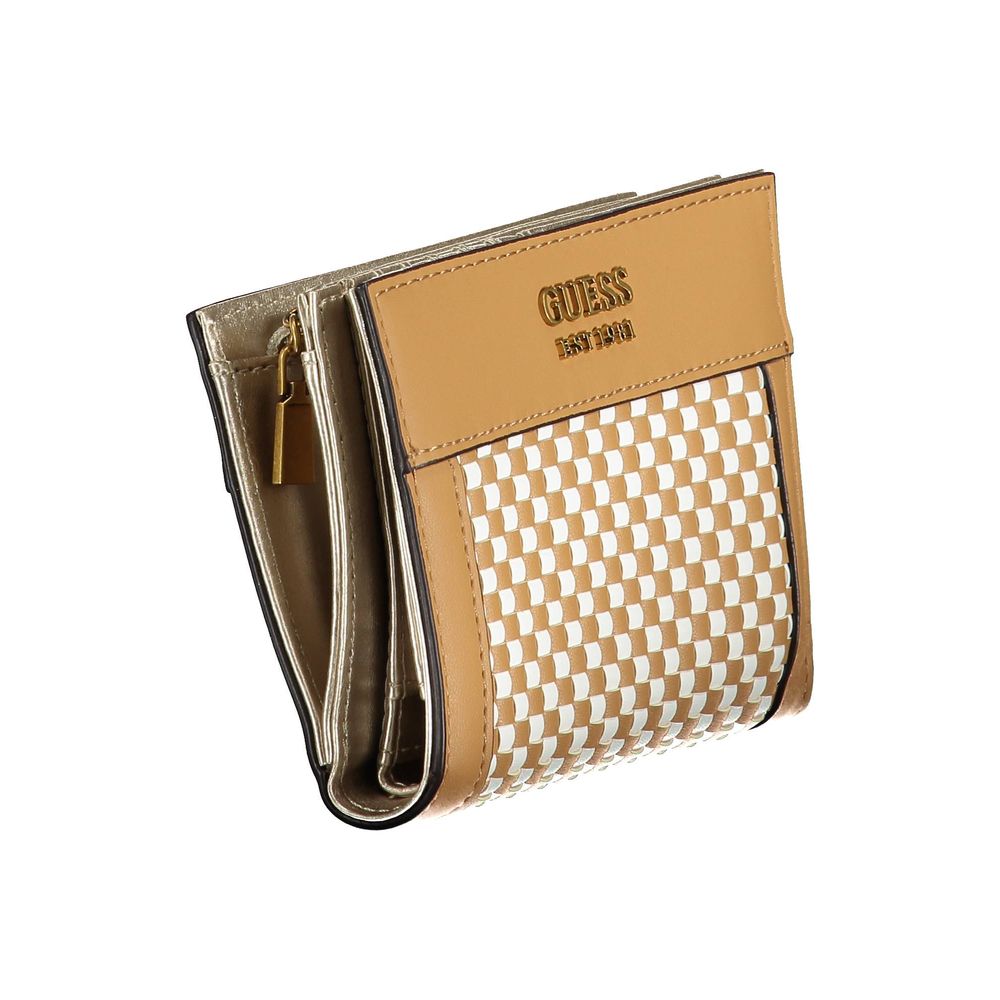 Guess Jeans Brown Polyethylene Wallet with Coin Purse
