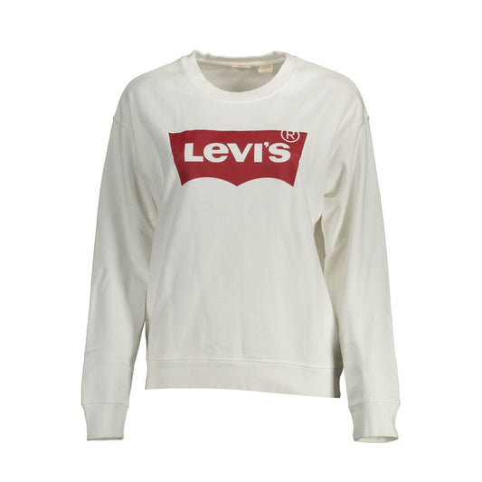 Levi's White Cotton Sweater - Stylish Comfort Redefined