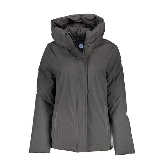 North Sails Black Polyester Jacket with Hood