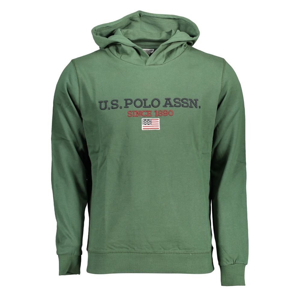 U.S. POLO ASSN. Green Cotton Hooded Sweater