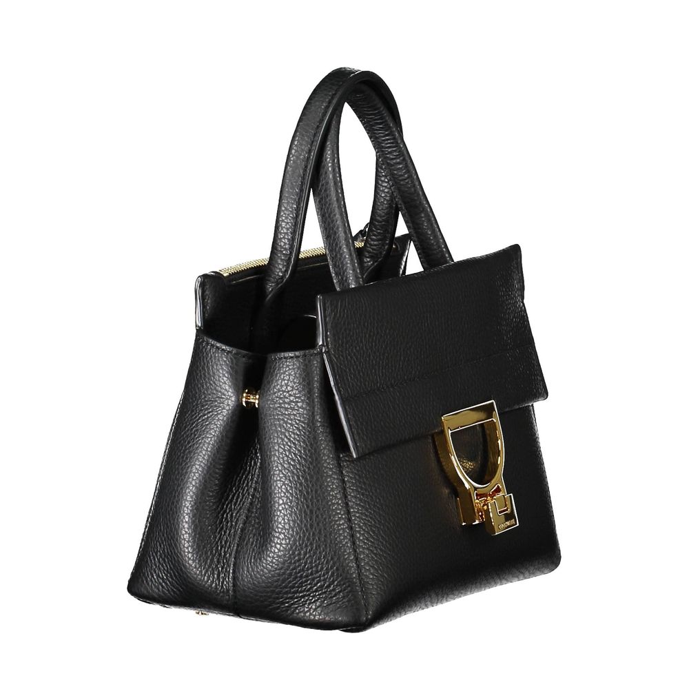 Coccinelle Black Leather Handbag – Timeless Elegance Redefined