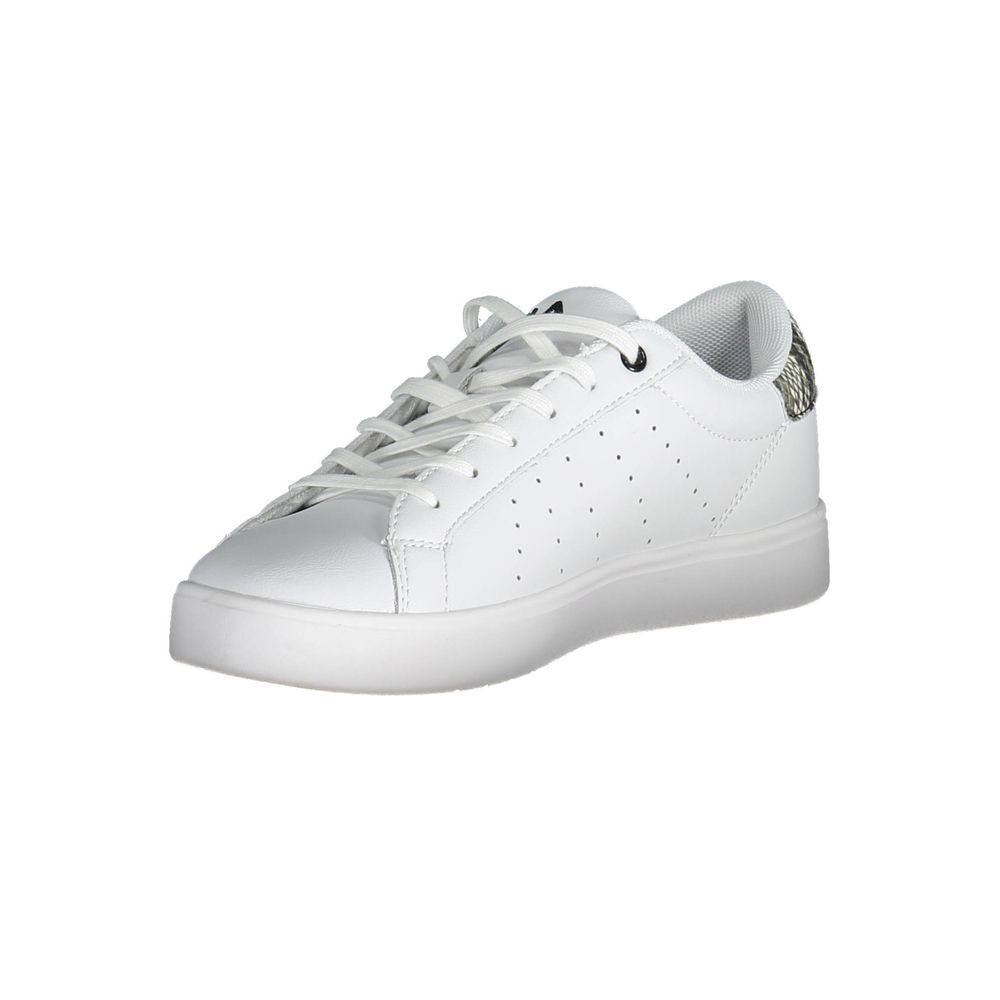 Fila White Polyester Sneaker - Stylish Sports Shoe with Contrasting Details