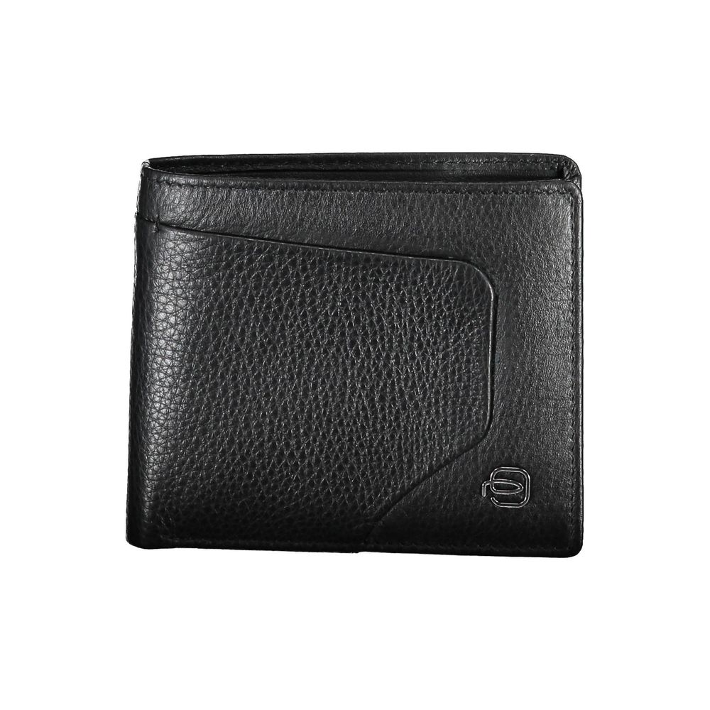 Piquadro Black Leather Wallet: Stylish Functionality Redefined