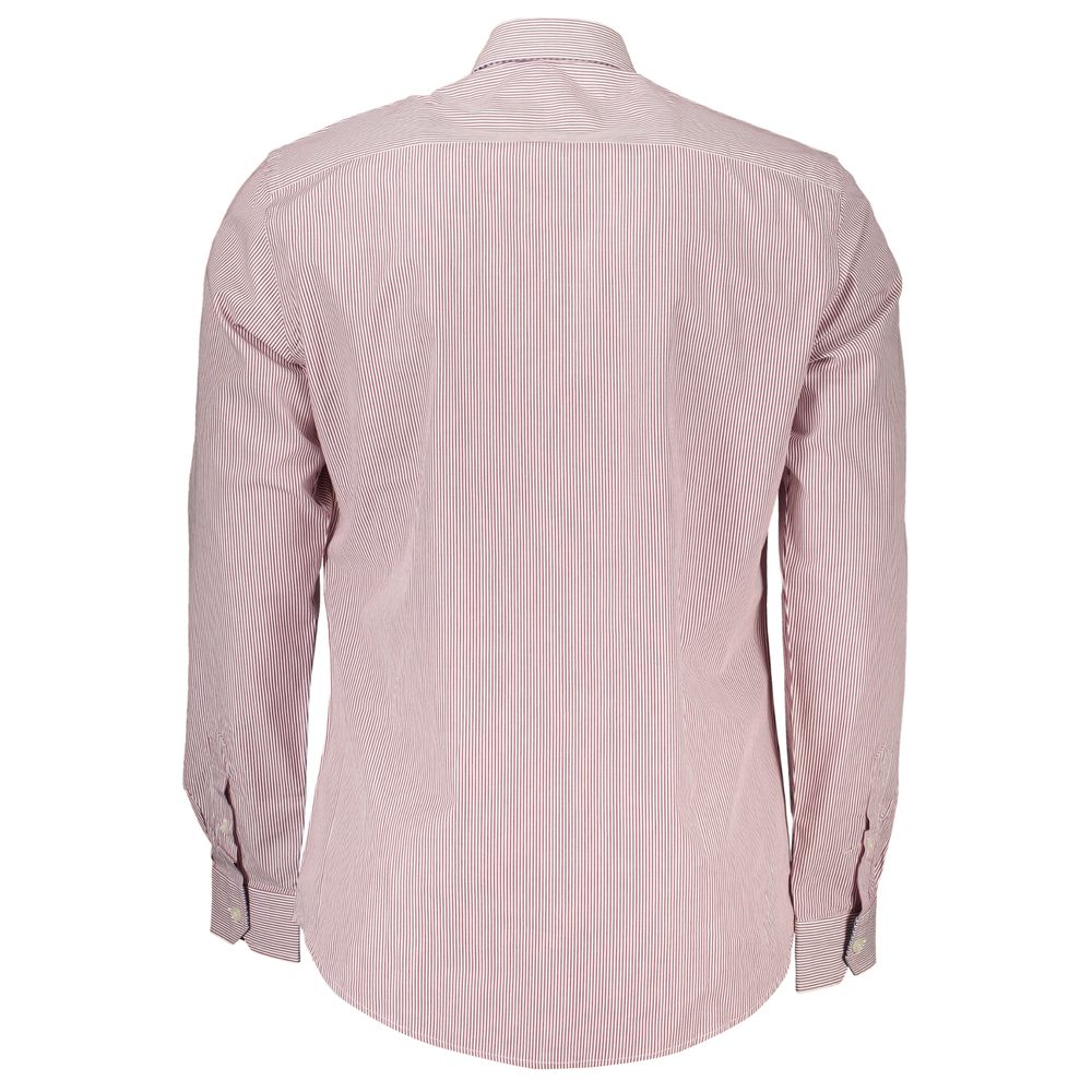 Harmont & Blaine Red Cotton Shirt - Long Sleeve Elegance