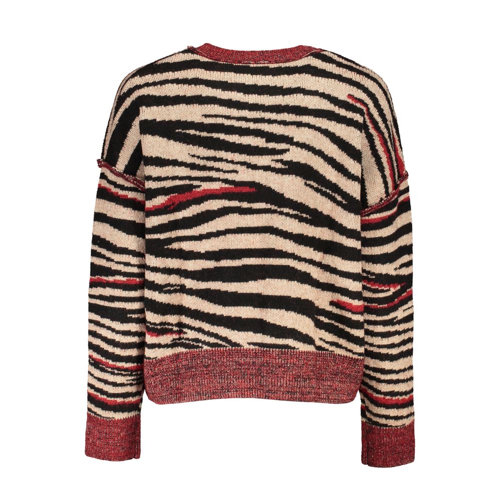 Desigual Red Fabric Turtleneck Sweater