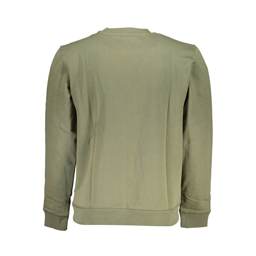 Napapijri Green Cotton Sweater - Classic Crew Neck Sweatshirt