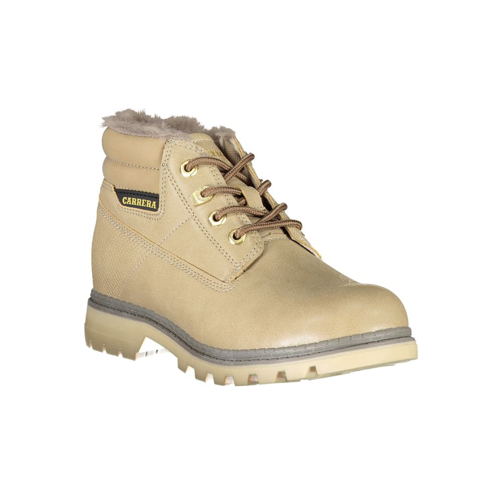 Carrera Beige Polyester Boot with Laces and Contrast Details