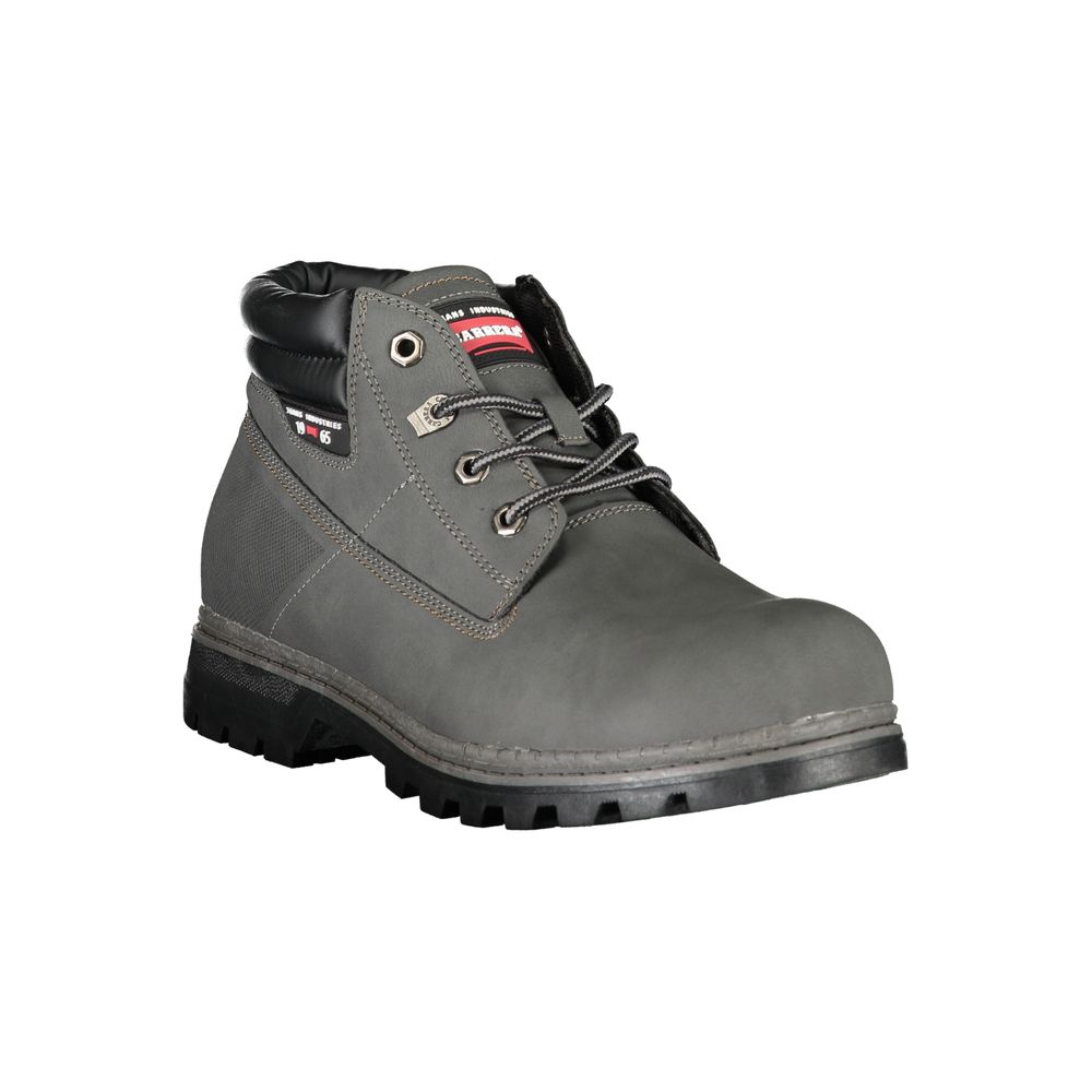 Carrera Gray Polyester Boot with Laces and Contrast Details