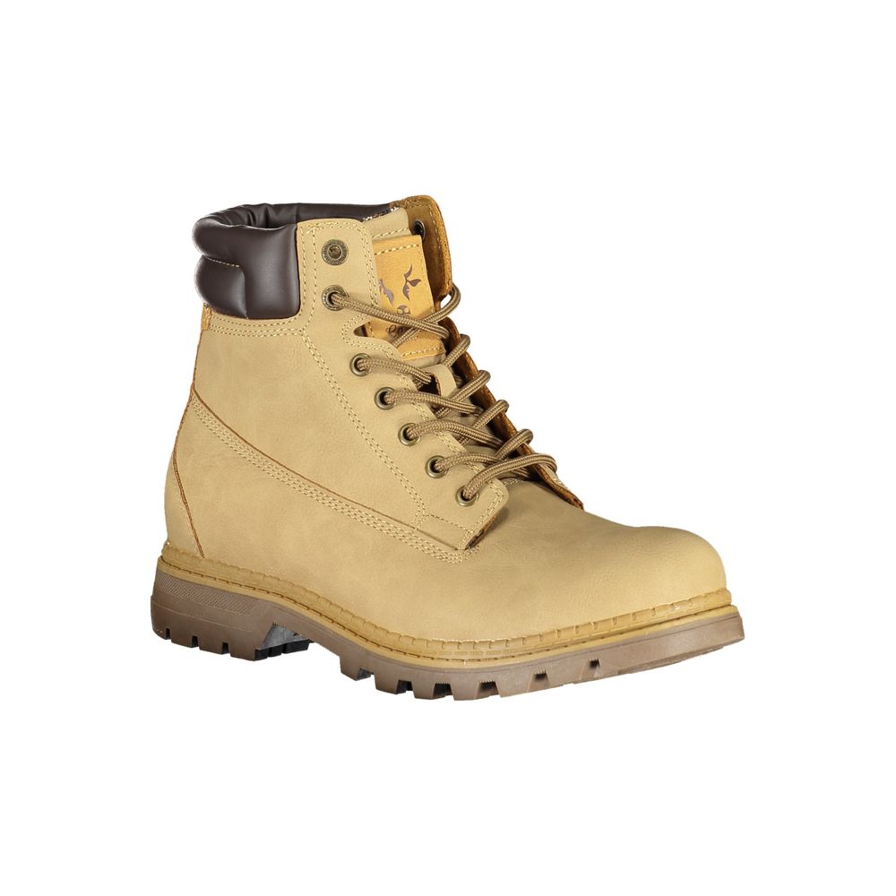 Carrera Beige Polyester Boot with Laces and Contrast Details