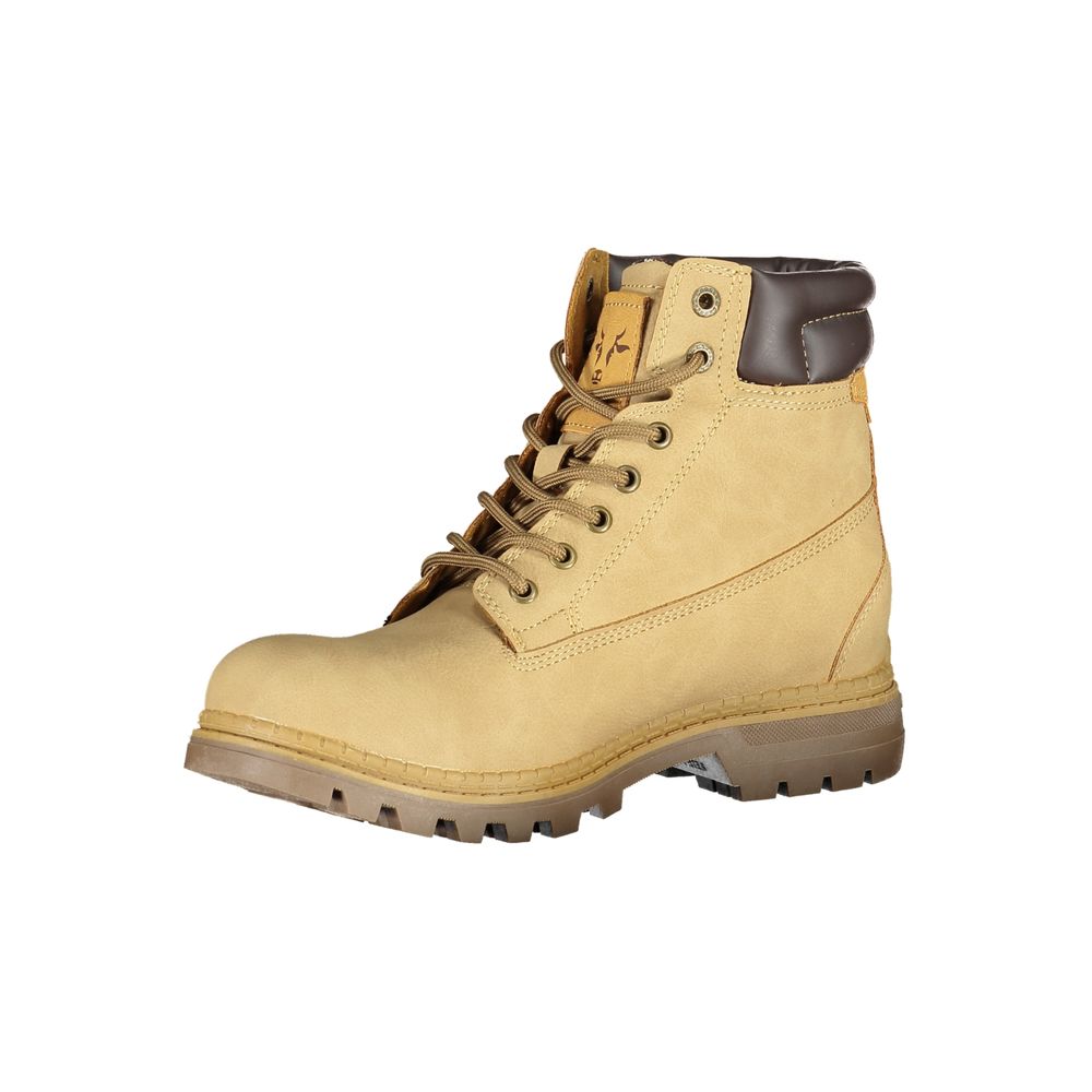 Carrera Beige Polyester Boot with Laces and Contrast Details