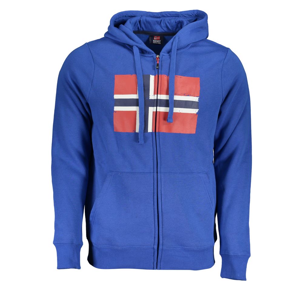 Norway 1963 Blue Cotton Sweater with Hood