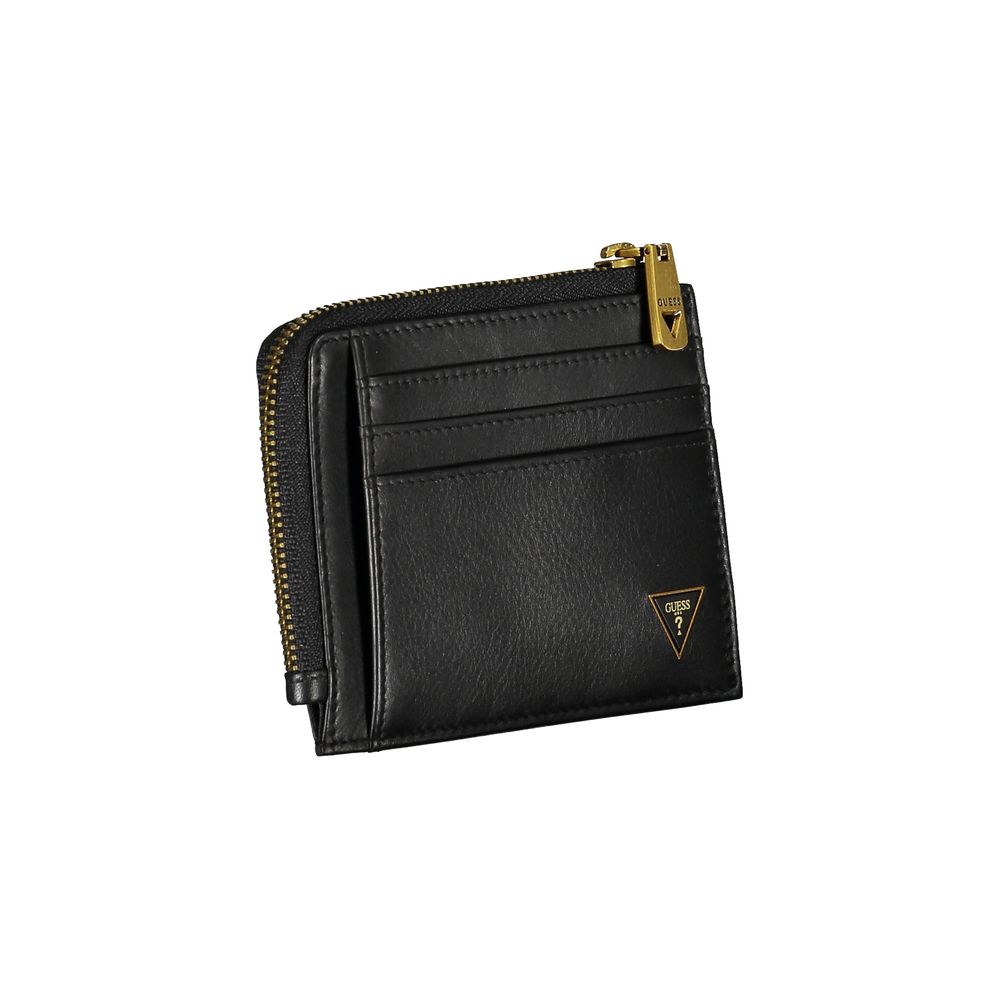 Guess Jeans Black Leather Wallet - Stylish and Secure