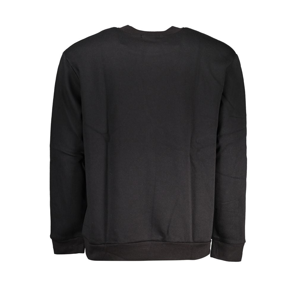Cavalli Class Black Cotton Sweater: Bold Urban Chic