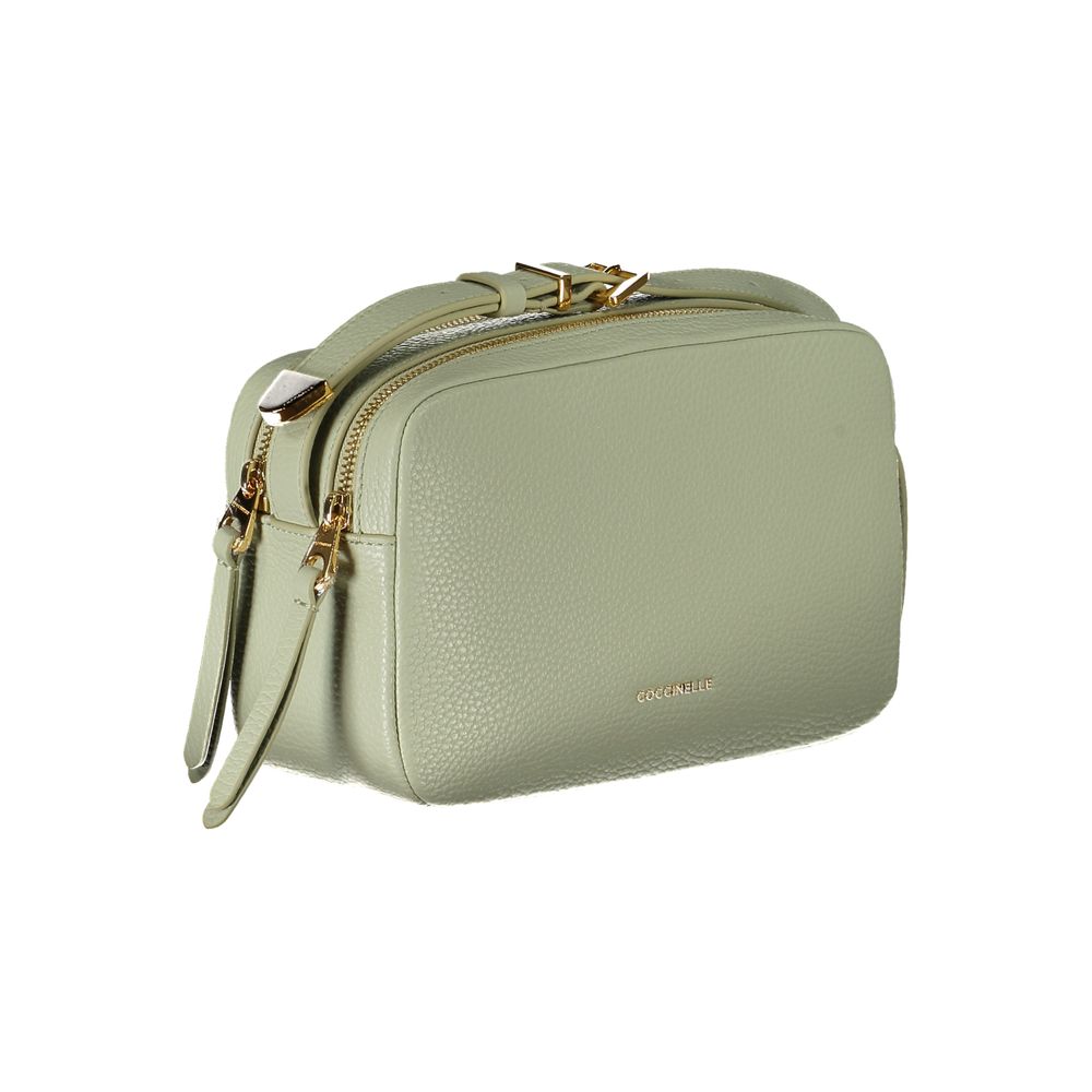 Coccinelle Green Leather Handbag: Elegance Redefined