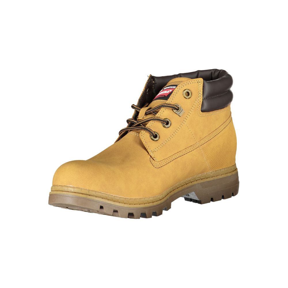 Carrera Yellow Polyester Boot with Laces