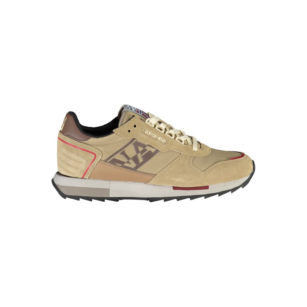 Napapijri Beige Polyester Sneaker: Urban Adventure Redefined