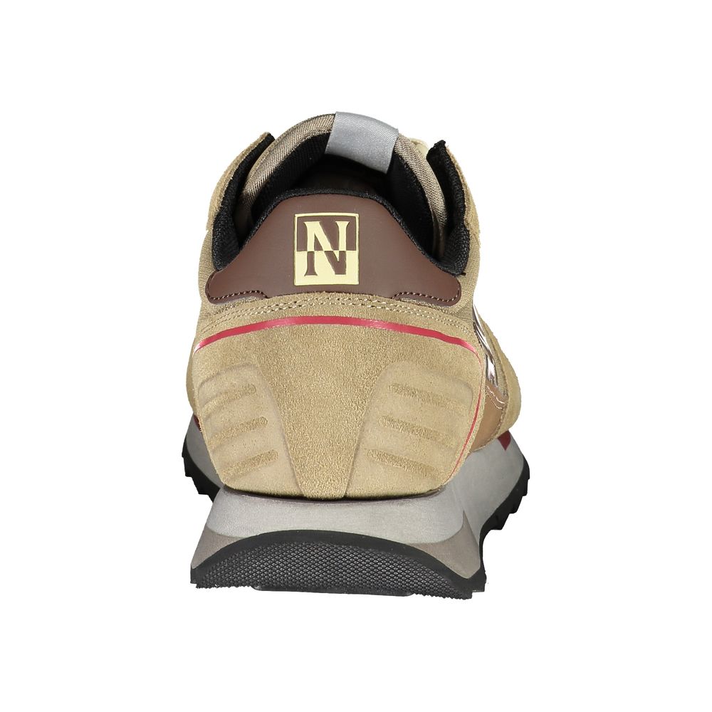 Napapijri Beige Polyester Sneaker: Urban Adventure Redefined