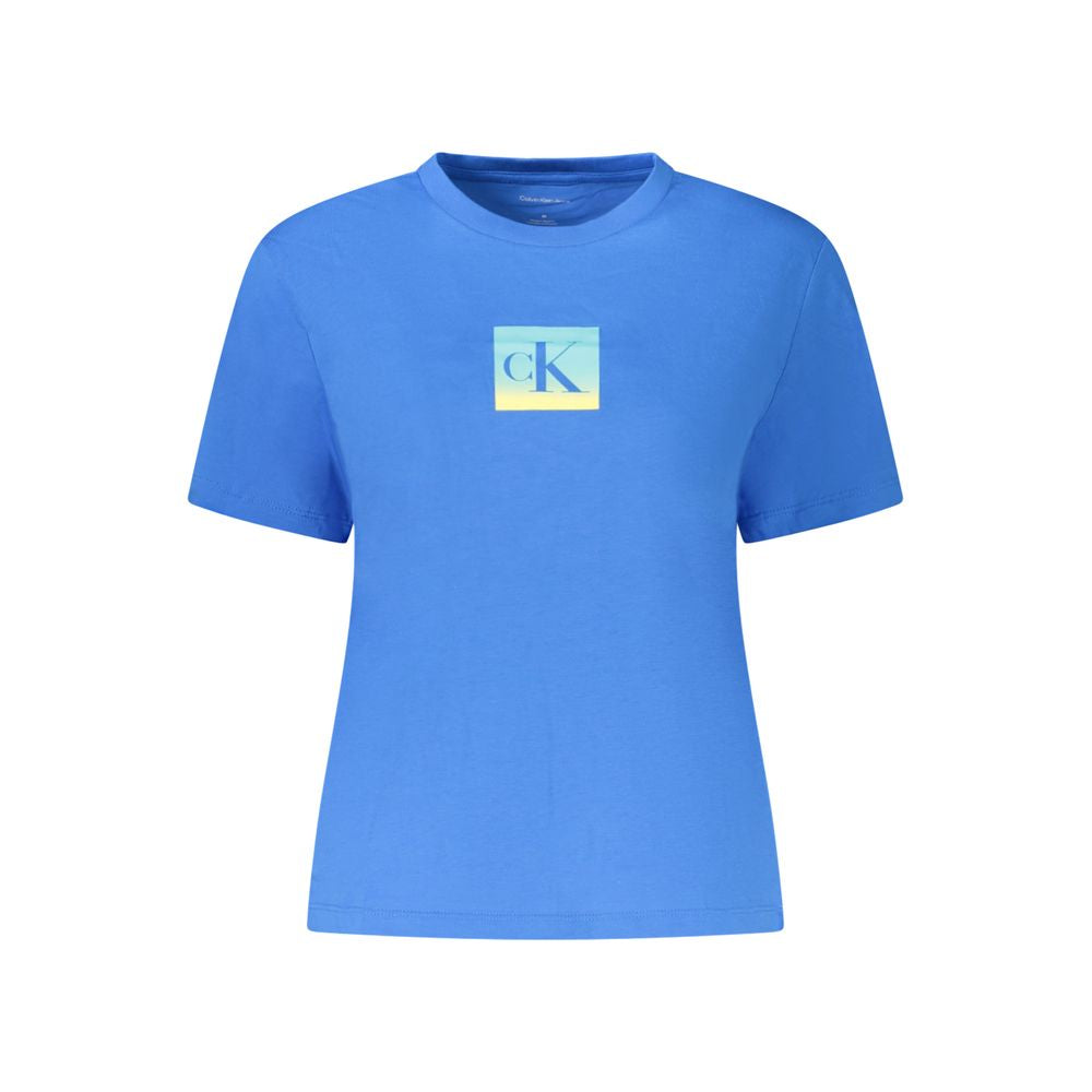 Calvin Klein Blue Cotton Short Sleeve T-Shirt