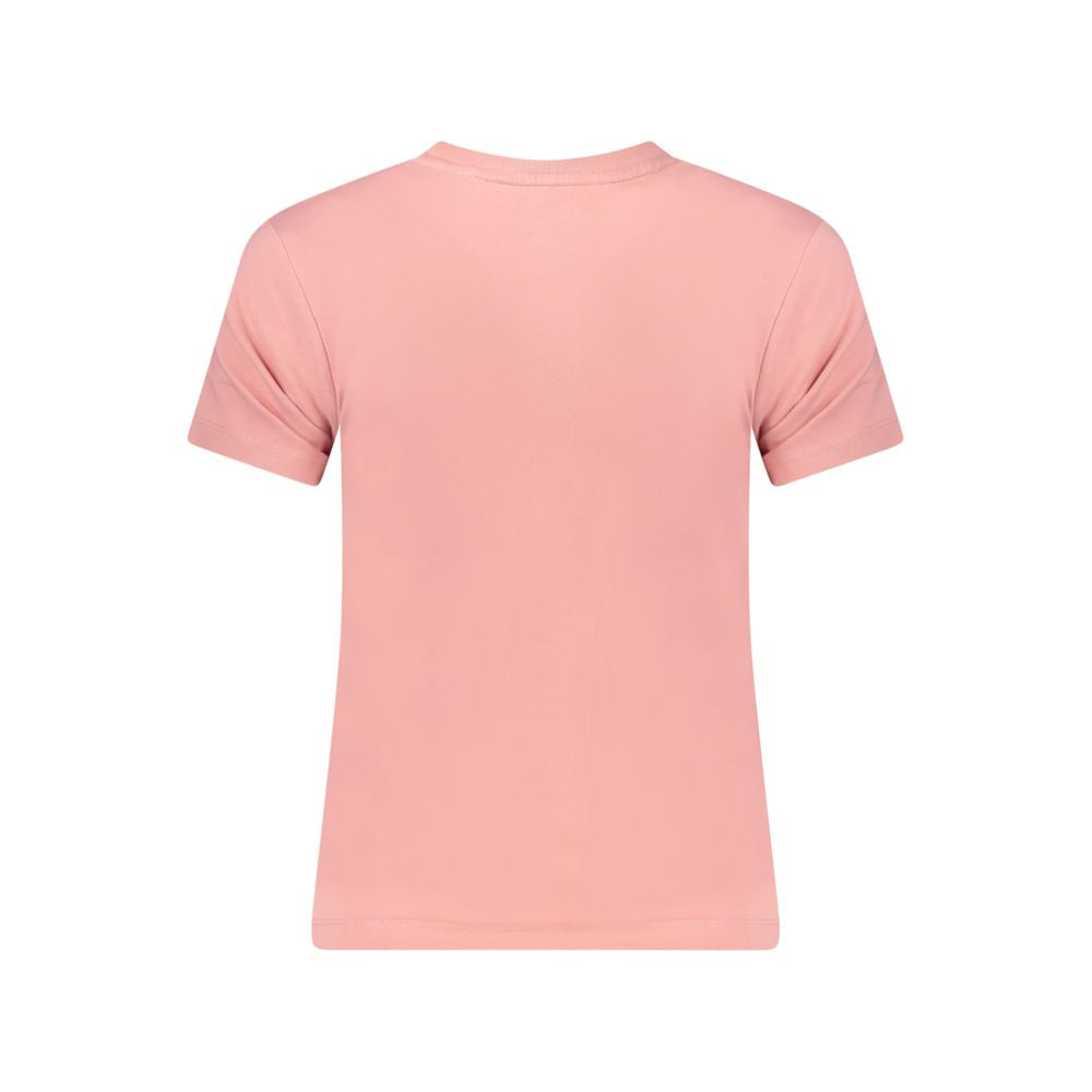 Guess Jeans Pink Cotton Slim Fit T-Shirt