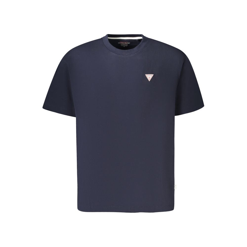 Guess Jeans Blue Cotton T-Shirt - Oversized Logo Tee