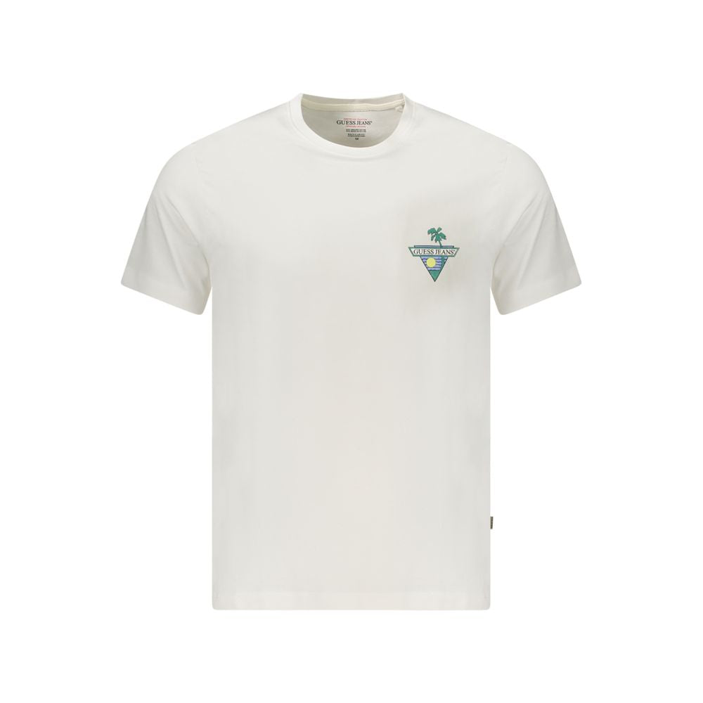Guess Jeans White Cotton T-Shirt - Classic Comfort and Style