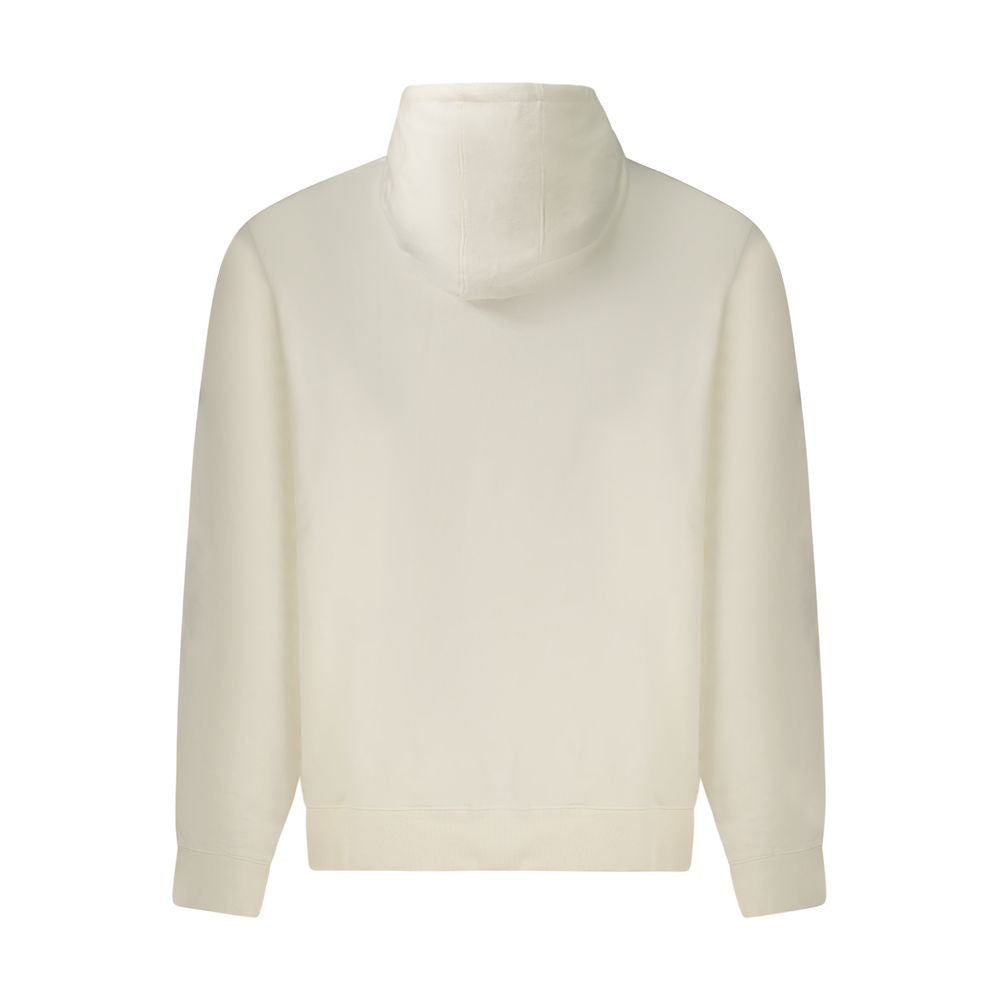 Guess Jeans White Cotton Sweater - Long Sleeve Hoodie