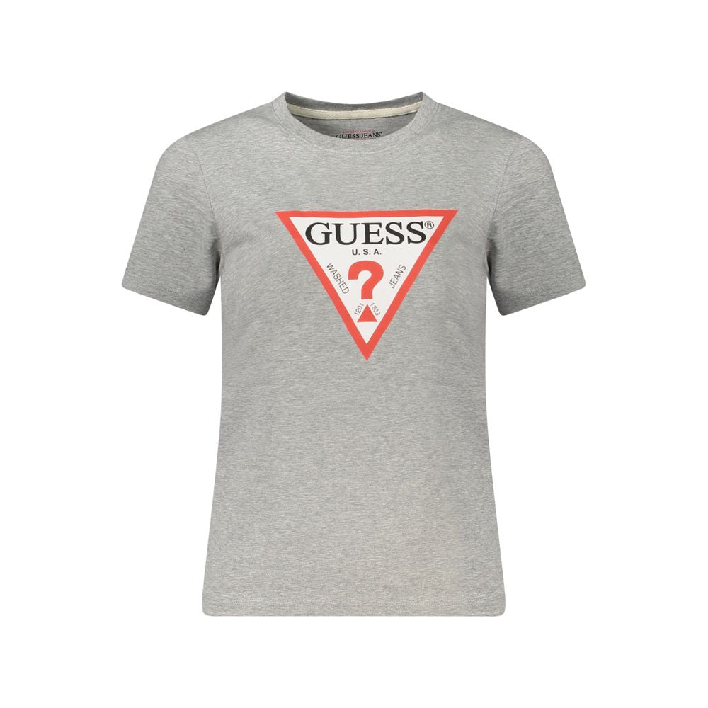 Guess Jeans Gray Cotton Slim Fit T-Shirt