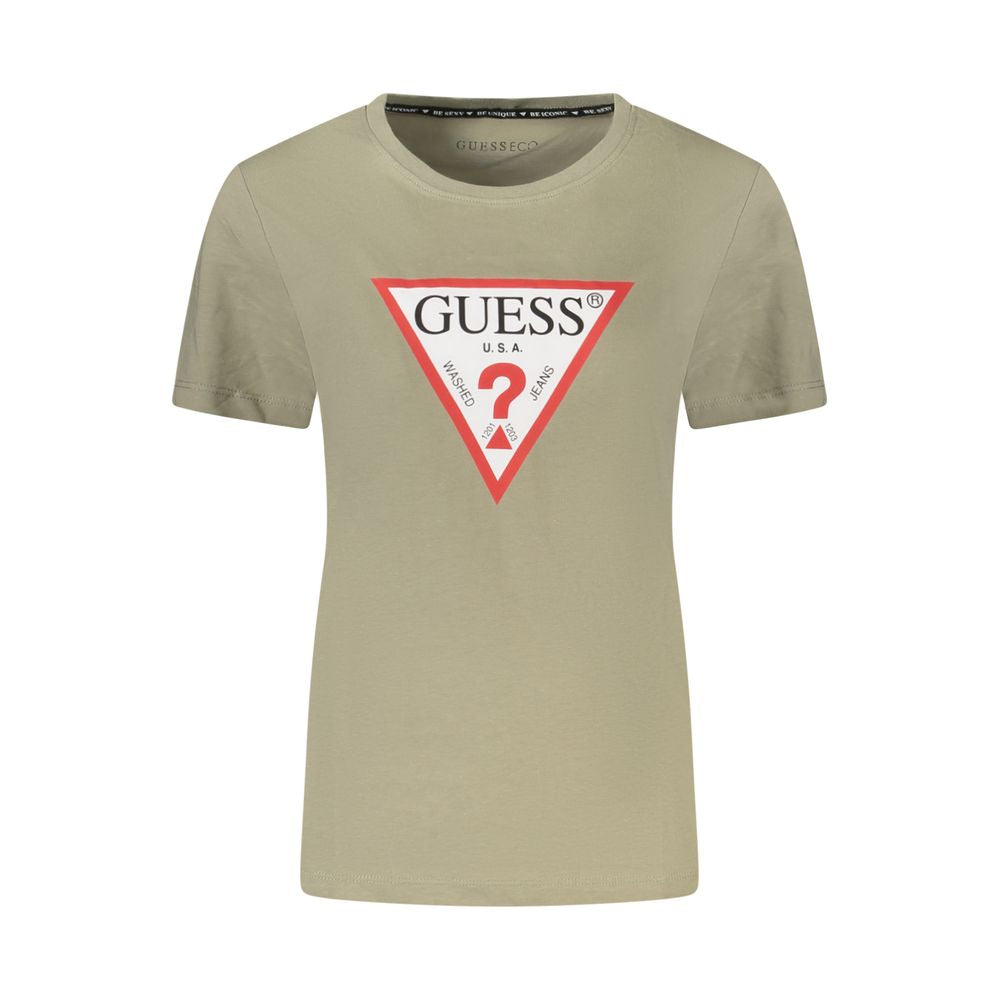 Guess Jeans Green Cotton Short Sleeve T-Shirt