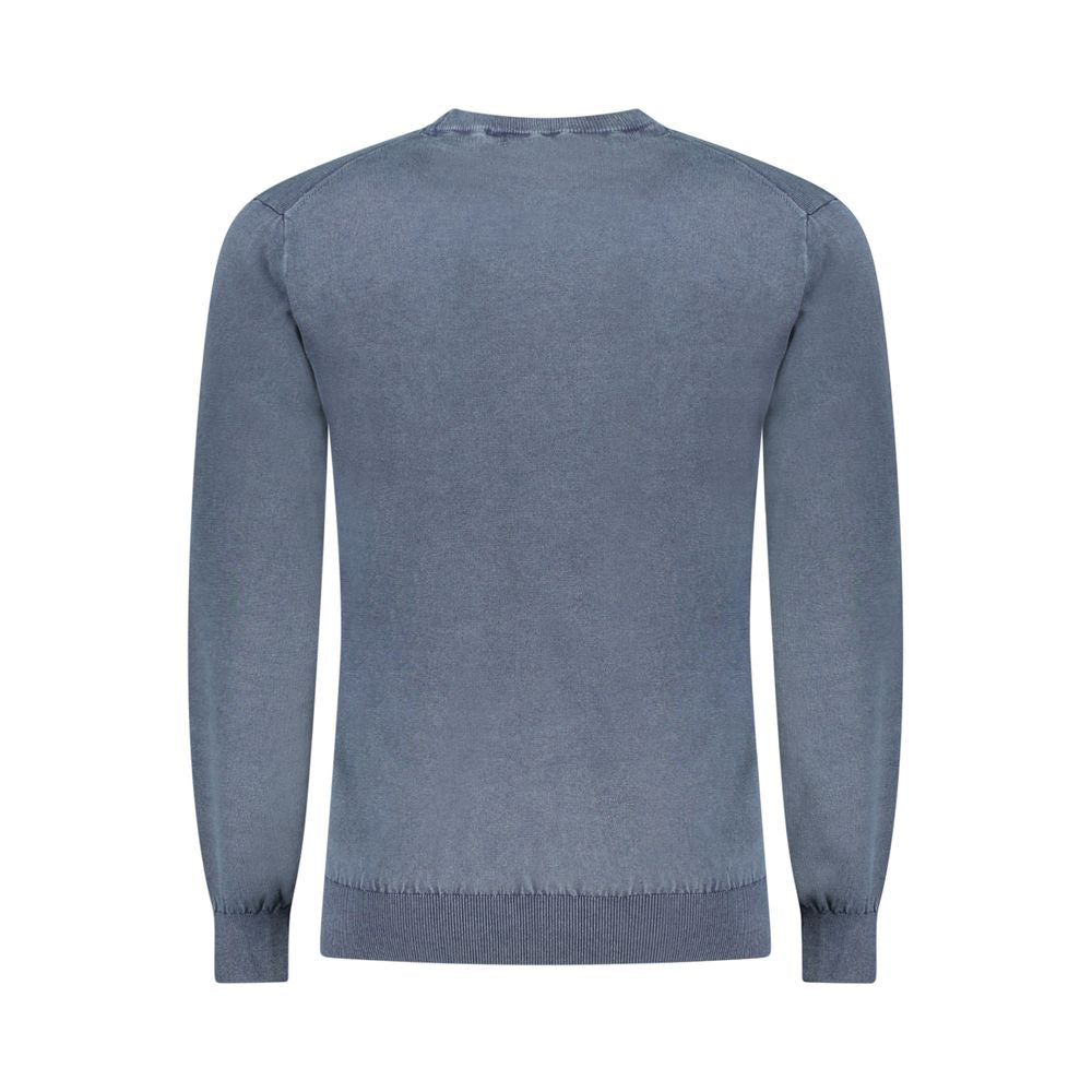 Guess Jeans Blue Cotton Sweater - Bold Comfort and Style