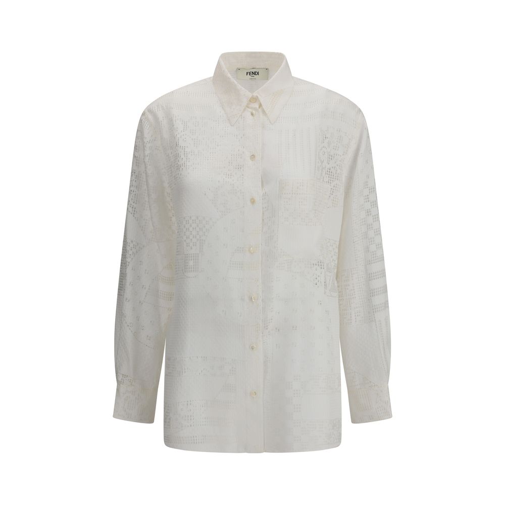 Fendi Patchwork Silk Shirt