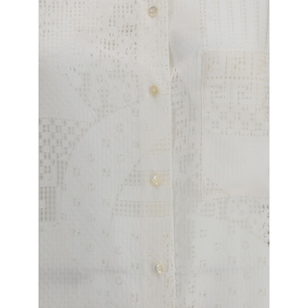 Fendi Patchwork Silk Shirt