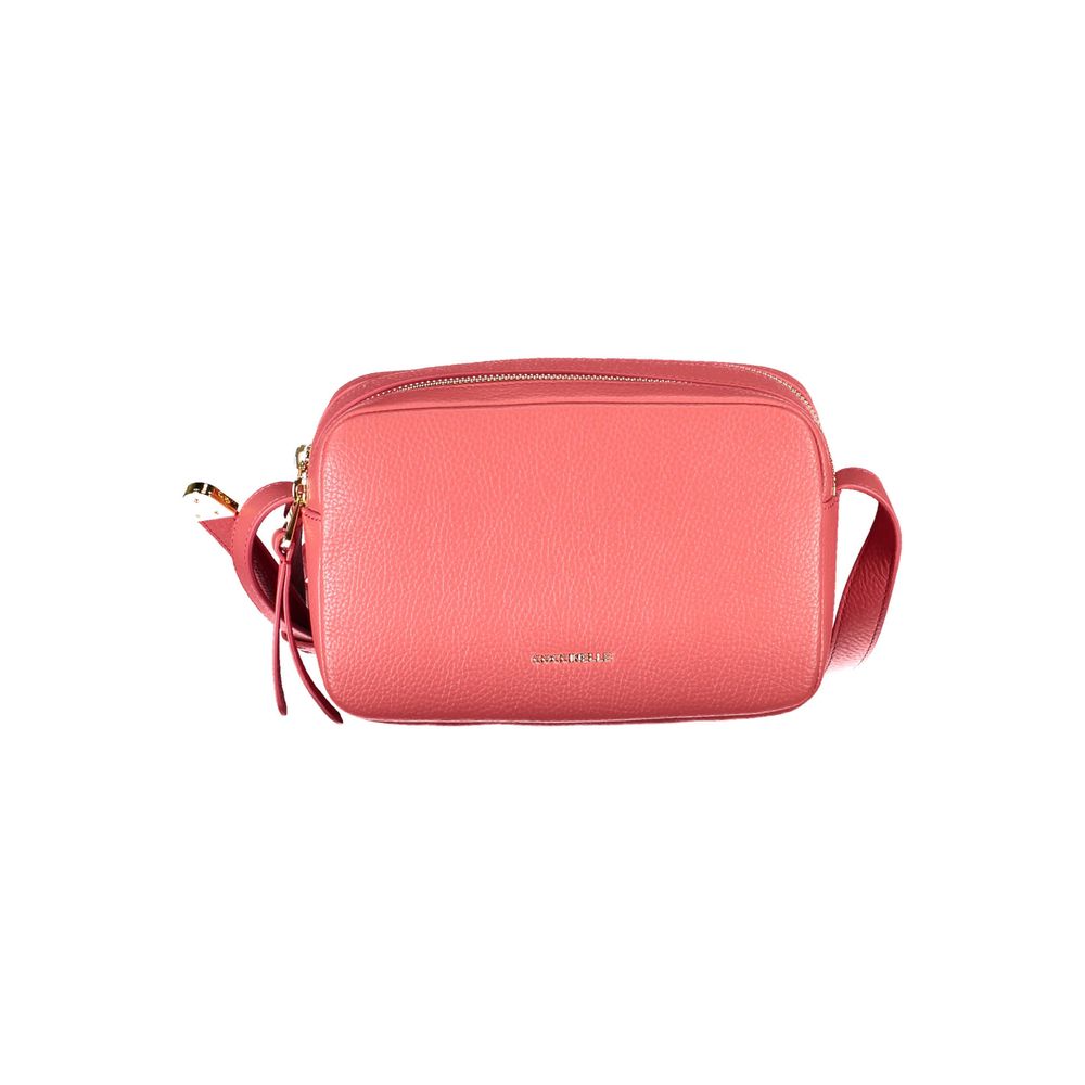 Coccinelle Pink Leather Handbag - Elegant Adjustable Shoulder Bag