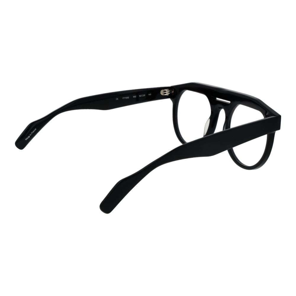 Yohji Yamamoto Men’s Optical Frames – Black Round Design, 52mm