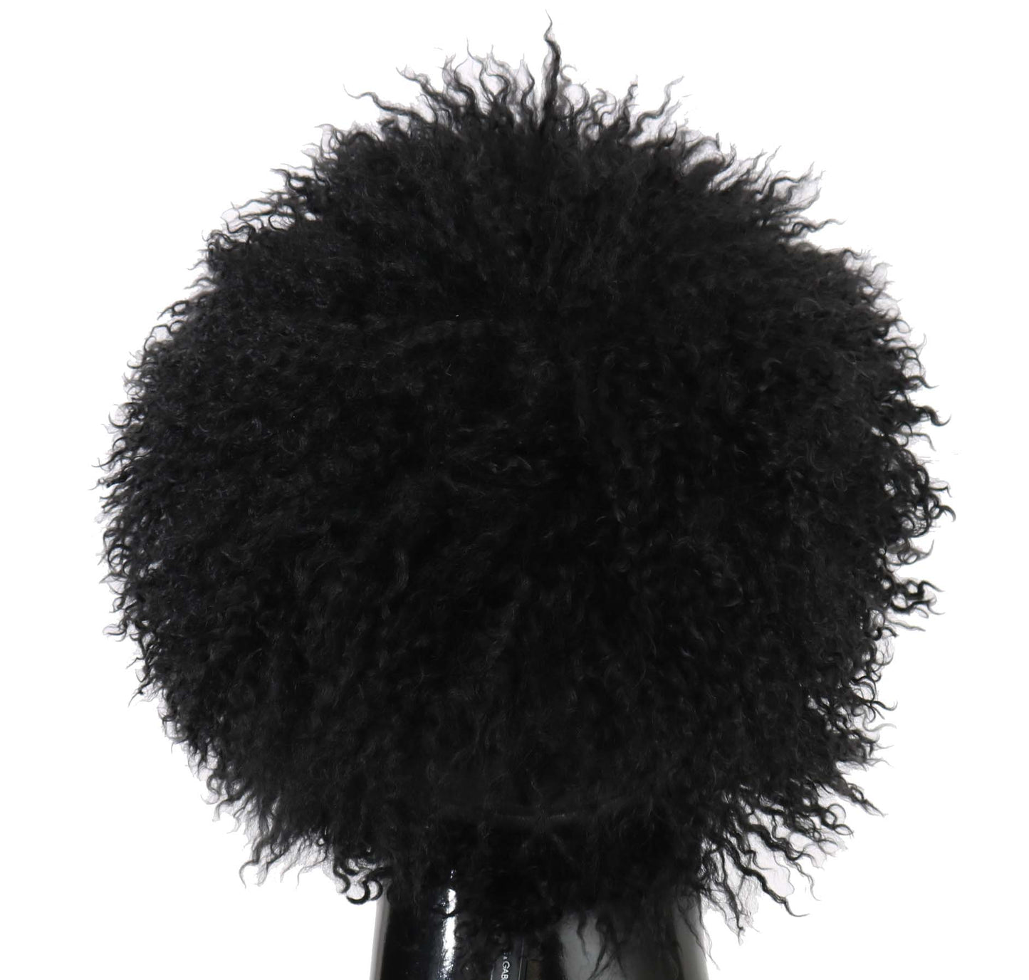 - Chic Black Gatsby Cap in Tibet Lamb Fur