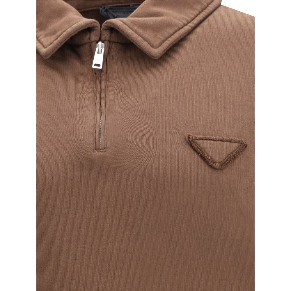Prada Polo Sweatshirt: A Fusion of Casual Elegance