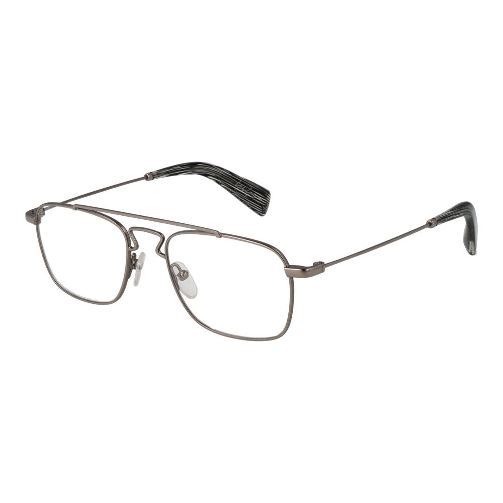 Yohji Yamamoto Silver Unisex Optical Frames – Full-Rim Design