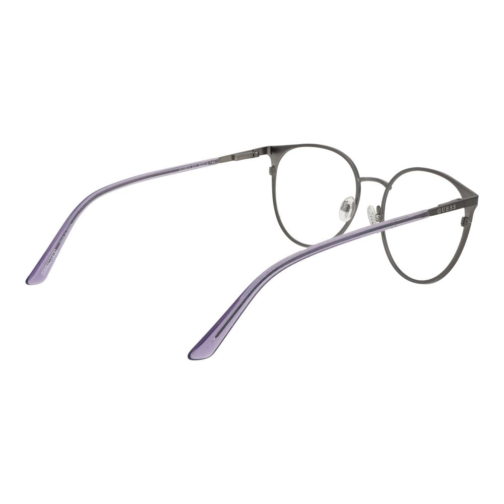 Guess Women’s Optical Glasses – Silver Round Frame, 53mm