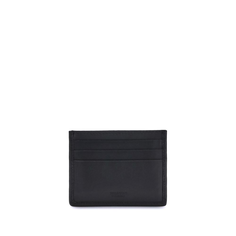 Ferragamo Woven Gancini Card Holder