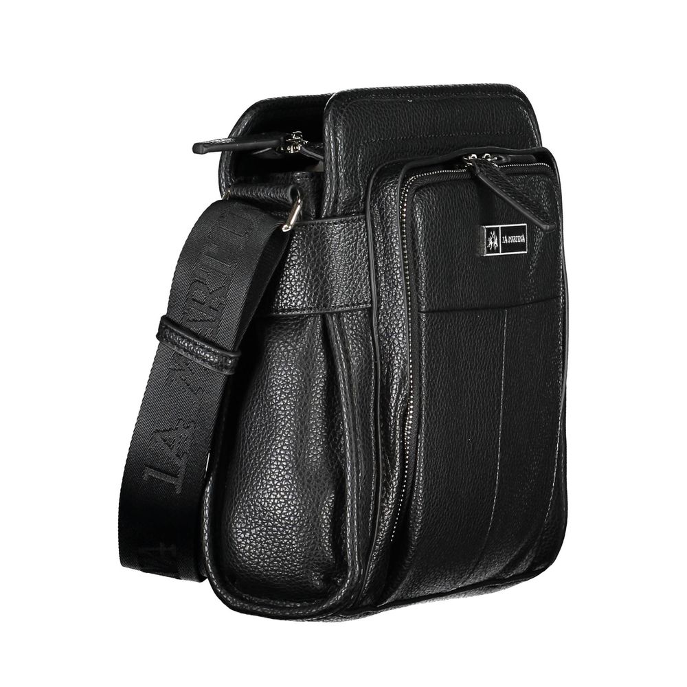 La Martina Black PLeather Effect Shoulder Bag