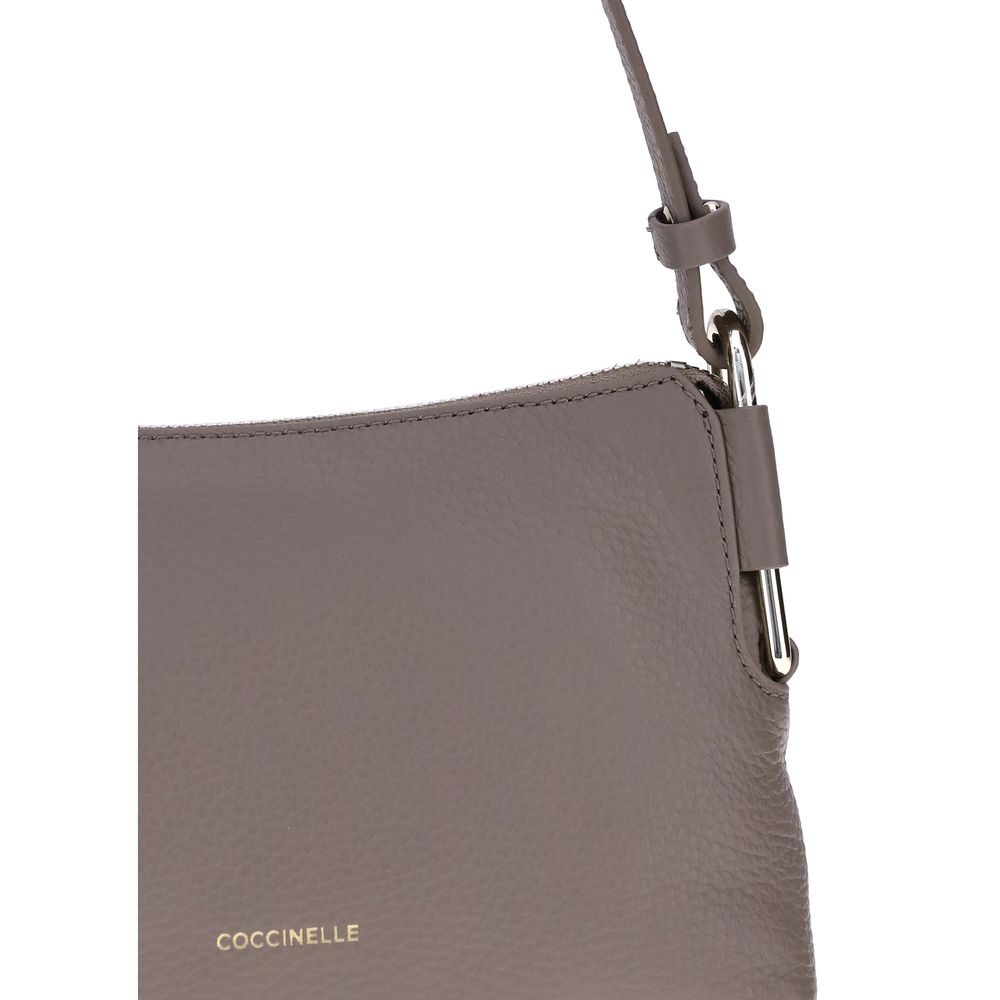 Coccinelle Rebekka Grey Leather Shoulder Bag