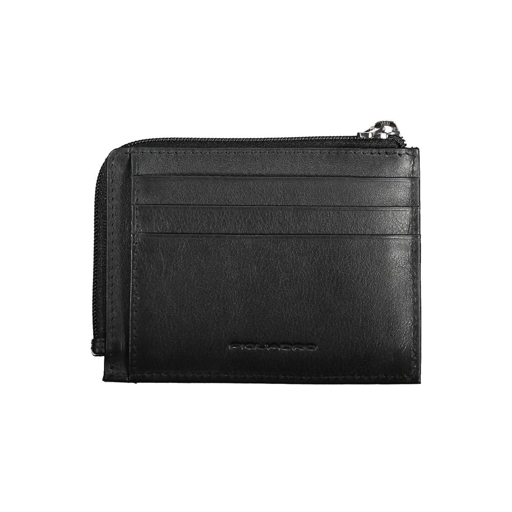 Piquadro Black Leather Wallet - Stylish and Practical Card Holder