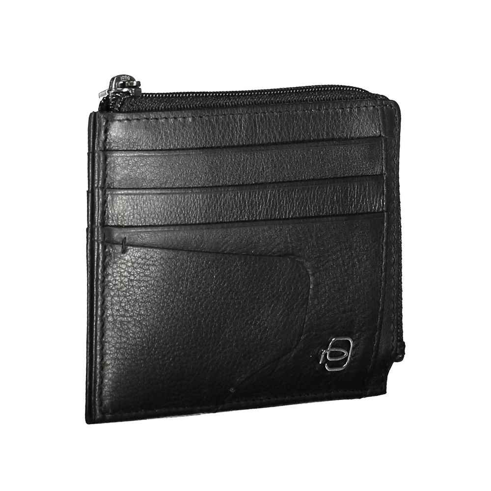 Piquadro Black Leather Wallet - Stylish and Practical Card Holder